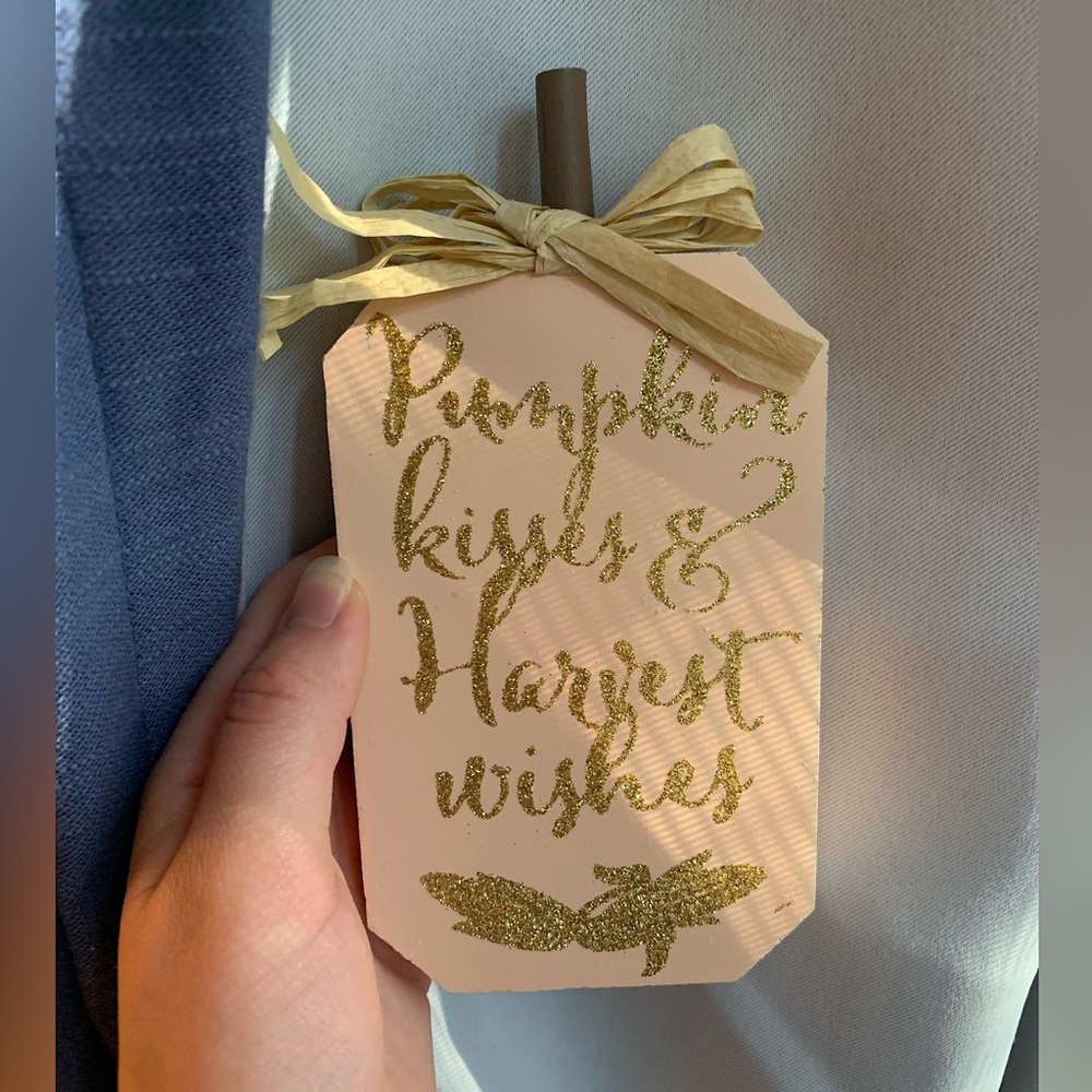 Fall Autumn Pumpkin Wood Decor